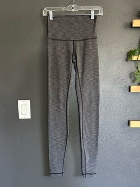 Lululemon Wonder Under Full Length Leggings Gray Heathered Size 4
